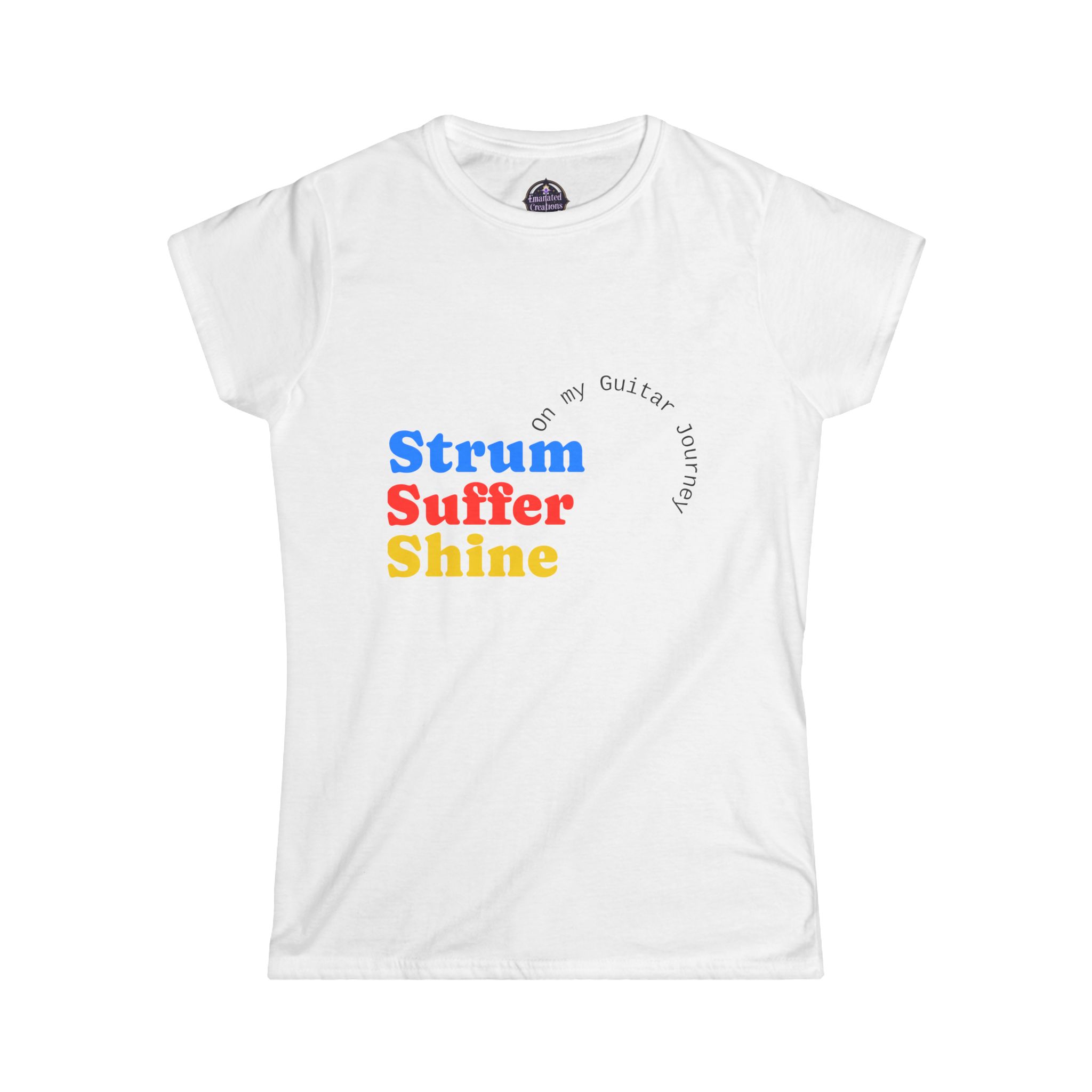 Strum Suffer Shine Guitar Tee | Women's Music Lover T‑Shirt